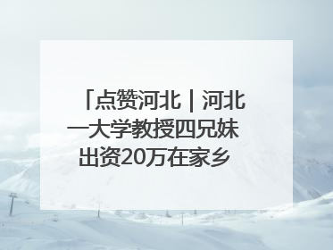 点赞河北｜河北一大学教授四兄妹出资20万在家乡设立“奖学金”，13年为320名农村学生种下“希望的种子”